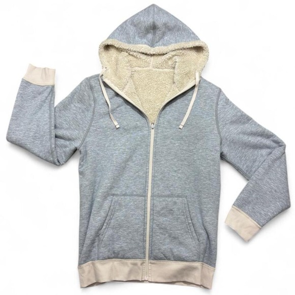 Club Room Other - Reversible Sherpa Zip-Up Hoodie Club Room Light Gray Cream Y2K Casual Lounge M